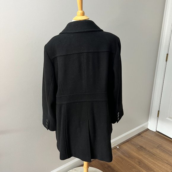 EUC Talbots Black Wool Blend Car Coat Sz XL - Picture 6 of 15